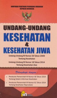 Image of Undang-undang kesehatan&kesehatan jiwa