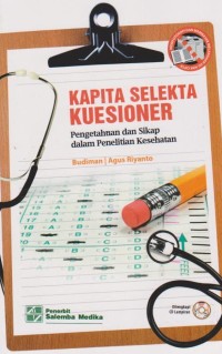 Image of Kapita Selekta Kuesioner:pengetahuan dan sikap dlm penelitian kesehatan