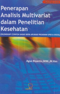 Image of Penerapan analisis Multivariat dlm penelitian kesehatan